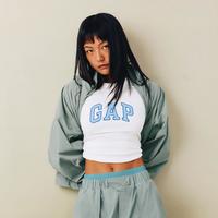 Gap 女装春季刺绣logo大口袋立领外套宽松夹克766122