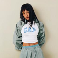 Gap 女装春季刺绣logo大口袋立领外套宽松夹克766122