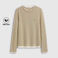 Gap 女装2026春季款刺绣logo假两件宽松圆领长袖T恤上衣859002