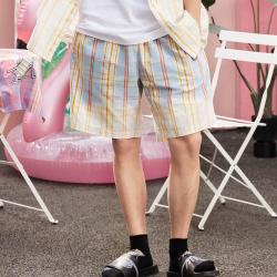 NEW ERA 渐变印花休闲百搭宽松短裤男女同款