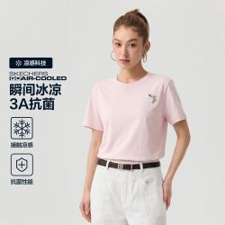 斯凯奇 26年秋绣花女式t恤短袖t恤衫女高级感运动t
