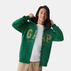 Gap 男女装春款logo法式圈织拉链连帽卫衣宽松外套720972