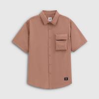 Gap 男装2026夏季款logo绣标工装宽松短袖衬衫休闲上衣854184