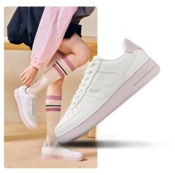 特步 小白鞋简约舒适女板鞋百搭校园风运动休闲鞋子