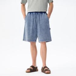 Gap 男装夏季松紧中腰针织牛仔短裤宽松潮酷休闲裤790565
