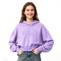 Gap 女装春款抓绒插肩袖连帽卫衣质感百搭休闲上衣746918
