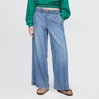 Gap 女装春季新中腰柔软莱赛尔混纺宽松阔腿牛仔裤美版734203
