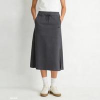 Gap 女装2026春季款刺绣logo重磅开叉A字中长款卫裙半身裙860758