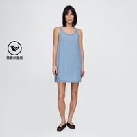 Gap 女装春夏款无袖拼接棉莱赛尔混纺牛仔连衣裙美版717441