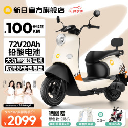 新日 电动车60V72V长续航电动车1200W大功率电动摩托车成人代步电瓶车丽曼5.0 本彩浅米白/本彩黑-72V
