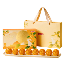 京东京造 低糖流心奶黄月饼 400g/8枚