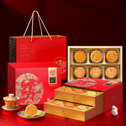 稻香村 月饼礼盒 中秋大礼包 蛋黄莲蓉上品颂礼600g
