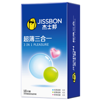 杰士邦 超薄安全套 38只（超薄三合一*18+动感联盟*18+3D大颗粒*2）