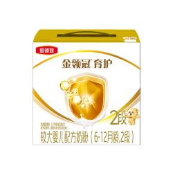 伊利 金领冠育护较大婴儿配方奶粉2段6-12月1200g*4盒【5倍DHA好脑力】