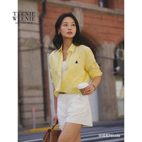 TEENIE WEENIE TeenieWeenie小熊女蓝色亚麻衬衣