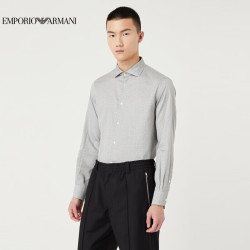 EMPORIO ARMANI EA男士通体鹰纹弹力衬衫