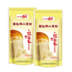 BAIYAN 面包粉 高筋面粉北美小麦面包机烤箱专用 90%选择面包用小麦粉2斤*2包新品