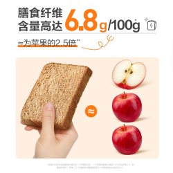 良品铺子 低脂黑麦全麦吐司面包糕点整箱营养早餐健康食品健身零食