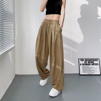 移动端：蜜略 阔腿裤女2026夏季薄款大码胖mm高腰宽松休闲小个子垂感速干山本裤