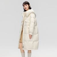 雪中飞 8011-9278F 鸭绒填充 米白 M码 女士羽绒服