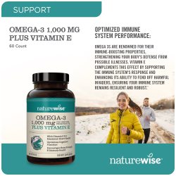 naturewise 自然薇萃（naturewise） 深海鱼油软胶囊 富含EPA/DHA 零腥味心脑健康 60粒