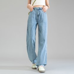 唐狮 直筒牛仔裤女2026夏季新款宽松阔腿裤高腰显瘦百搭休闲长裤GB