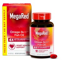 MegaRed 6倍吸收Omega-3深海鱼油软胶囊  80粒