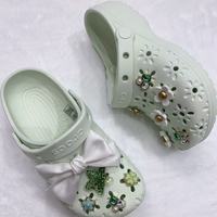 百亿补贴：crocs 花蕊清新绿色男女户外凉鞋沙滩拖鞋洞洞鞋210927-3YH