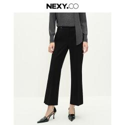NEXY.CO 2026年秋季黑色通勤九分西装裤休闲裤女