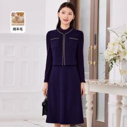 娜尔思 高智通勤绵羊毛连衣裙女裙子