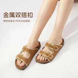 他她 复古软木拖TATA26夏勃肯鞋百搭外穿沙滩女拖鞋