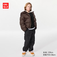 优衣库 童装男童女童保暖束脚裤长裤加绒裤子478127 486627 486627/09黑色