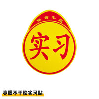 百幻 家用小汽车新手上路磁性吸附标志反光装饰车身贴磁吸反光贴 亮膜不干胶 小号(15*12cm)