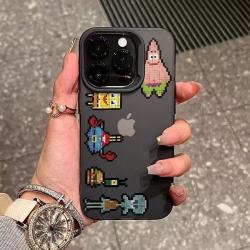 C 【裸机手感】格子派大星iPhone1714手机壳个性新元气壳新款苹果131211软壳