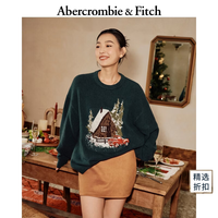 Abercrombie & Fitch 美式复古情侣时尚长袖毛衣针织衫上衣25秋冬男装女装