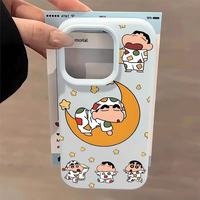 C 【裸机手感】月亮睡眠小新苹果手机壳糯米壳适用16ProMax/15Plus/13Pro/11pro