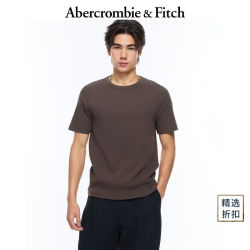 Abercrombie & Fitch 美式复古情侣经典百搭简修身短袖T恤上衣124-6698