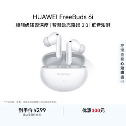 华为 FreeBuds 6i 入耳式真无线动圈蓝牙耳机 天际白