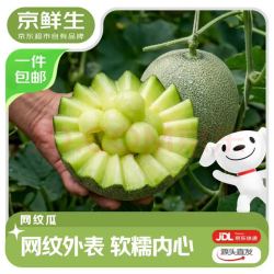 京鲜生 宁夏蜜蜂授粉牛三网纹瓜 单果1.5斤起 净重6-7斤 源头直发