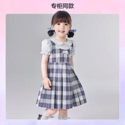笛莎 女童26春装中大童甜美假两件连衣裙