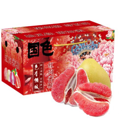 栀舒 特大果 福建 平和 红心蜜柚 三红柚 4.5斤装 1-2个