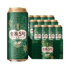雪花 全麦5号 全麦芽 啤酒 500mL 12罐