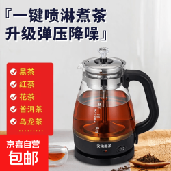 煮茶器养生壶喷淋式煮茶壶烧水壶电热水壶蒸茶壶 蒸茶器 泡茶壶围炉煮茶 1L煮茶器