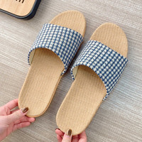 温诗欧 亚麻凉拖女夏新款