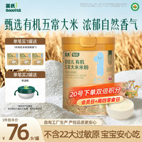 英氏 有机五常大米营养米粉 1阶 维C加铁原味 248g