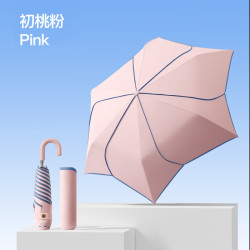 温诗欧 三折黑胶防晒晴雨伞