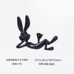 艾格辰 躺姿兔子摆件现代家居装饰