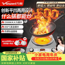 万和 抖音同款电陶炉电磁炉凹面家用2500W大功率商用电火灶爆炒猛火灶煮茶炉智能定时不挑锅京东自营
