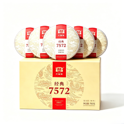 大益 7572普洱熟茶 150g*5饼（2501批次））