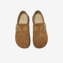 百思图 26夏商场新款真皮两穿勃肯鞋 单鞋